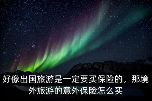 好像出國旅游是一定要買保險的，那境外旅游的意外保險怎么買