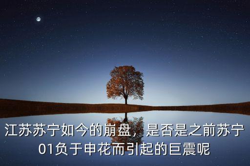 江蘇蘇寧如今的崩盤，是否是之前蘇寧01負于申花而引起的巨震呢