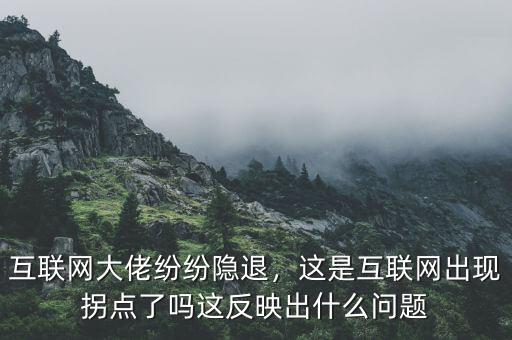 互聯(lián)網(wǎng)大佬紛紛隱退，這是互聯(lián)網(wǎng)出現(xiàn)拐點(diǎn)了嗎這反映出什么問(wèn)題