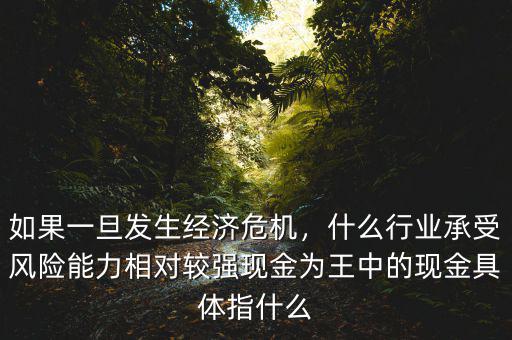 如果一旦發(fā)生經(jīng)濟(jì)危機(jī)，什么行業(yè)承受風(fēng)險(xiǎn)能力相對(duì)較強(qiáng)現(xiàn)金為王中的現(xiàn)金具體指什么