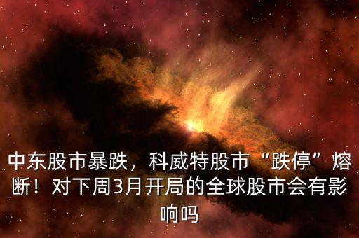 中東股市暴跌，科威特股市“跌?！比蹟?！對下周3月開局的全球股市會有影響嗎