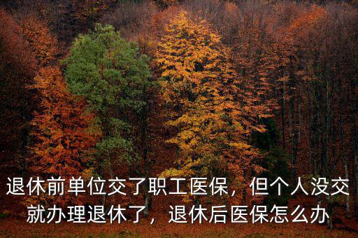 退休前單位交了職工醫(yī)保，但個人沒交就辦理退休了，退休后醫(yī)保怎么辦
