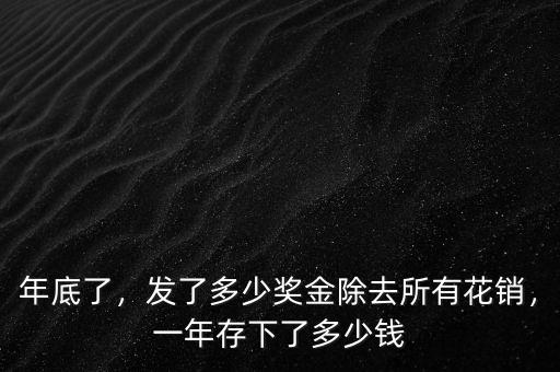 年底了，發(fā)了多少獎金除去所有花銷，一年存下了多少錢