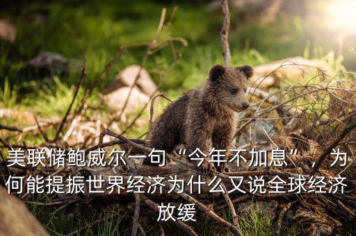 美聯(lián)儲鮑威爾一句“今年不加息”，為何能提振世界經(jīng)濟(jì)為什么又說全球經(jīng)濟(jì)放緩