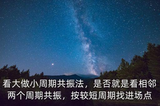看大做小周期共振法，是否就是看相鄰兩個周期共振，按較短周期找進場點