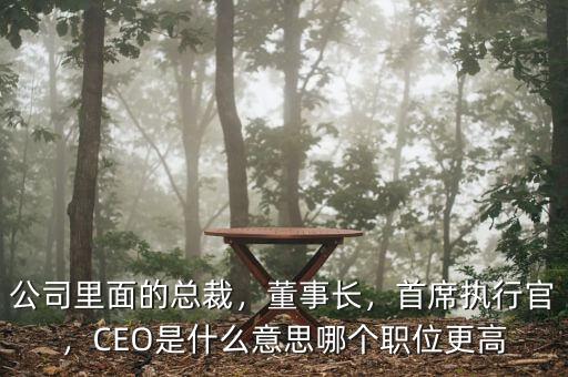 公司里面的總裁，董事長(zhǎng)，首席執(zhí)行官，CEO是什么意思哪個(gè)職位更高
