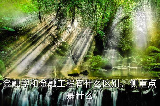 金融學(xué)和金融工程有什么區(qū)別，側(cè)重點(diǎn)是什么