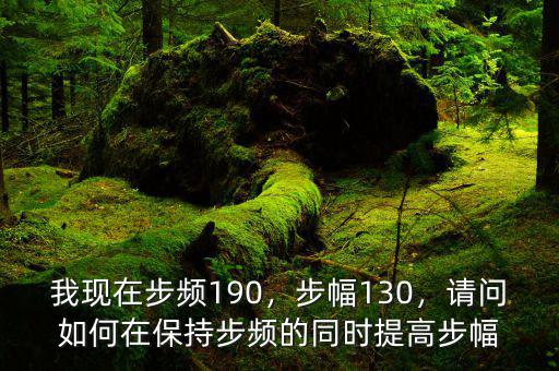 我現(xiàn)在步頻190，步幅130，請問如何在保持步頻的同時提高步幅