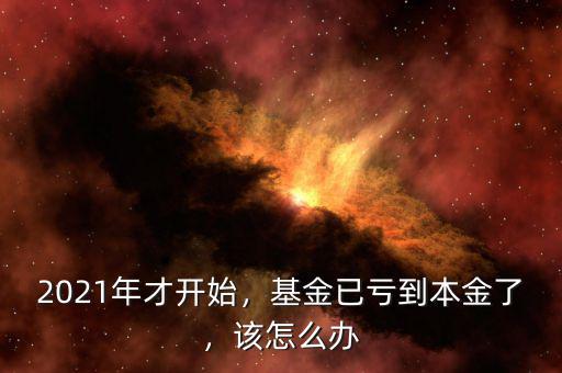 2021年才開始，基金已虧到本金了，該怎么辦