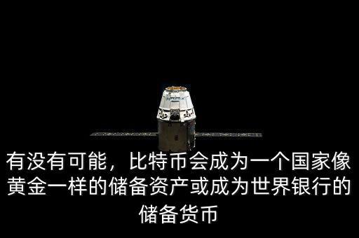 有沒(méi)有可能，比特幣會(huì)成為一個(gè)國(guó)家像黃金一樣的儲(chǔ)備資產(chǎn)或成為世界銀行的儲(chǔ)備貨幣
