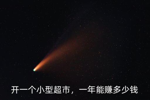 開一個小型超市，一年能賺多少錢