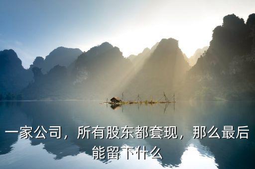 一家公司，所有股東都套現(xiàn)，那么最后能留下什么