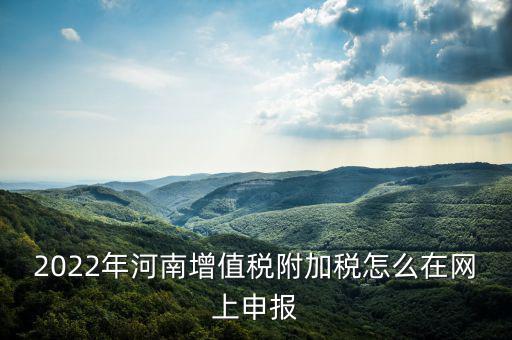 附加稅在什么網(wǎng)站申報(bào)表，2022年河南增值稅附加稅怎么在網(wǎng)上申報(bào)