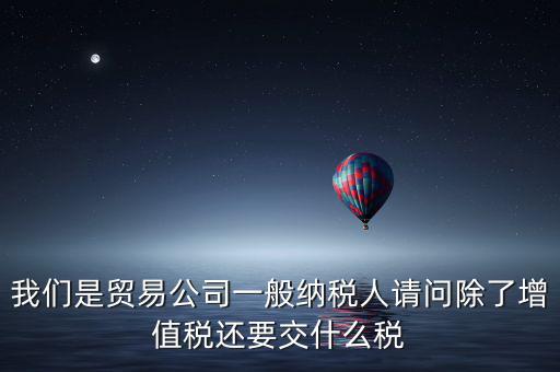 除了增值稅還有什么稅，一般納稅人每年除了交增值稅還有什么稅啊比例是多少啊