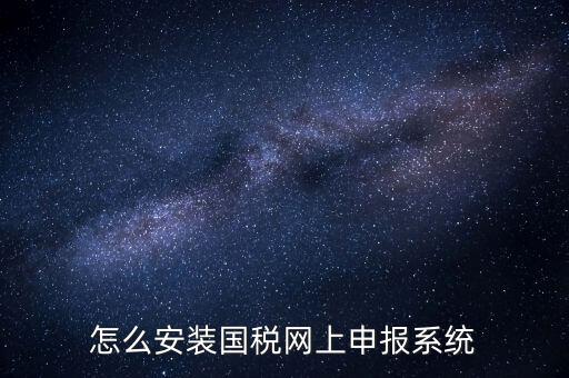 南陽國稅申報需要下載什么系統(tǒng)，怎么安裝國稅網上申報系統(tǒng)