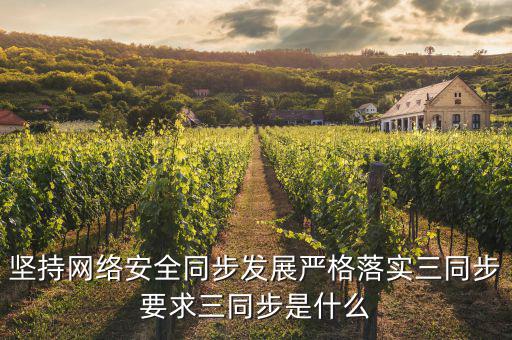 地稅局信息安全三同步是指什么，關鍵信息基礎設施三同步是指什么