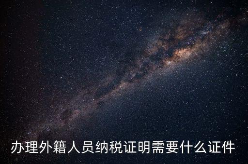 外籍個人所得稅備案要什么，外籍人員個人所得稅要如何申報