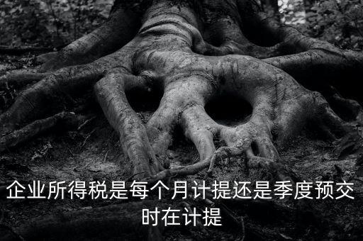 企業(yè)所得稅什么時(shí)候計(jì)提，企業(yè)所得稅在什么時(shí)候開始預(yù)提