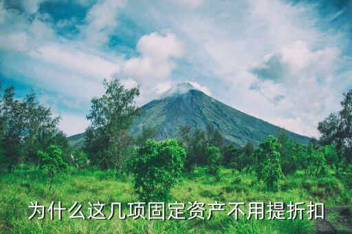 那些固定資產(chǎn)不提折舊為什么，為什么這幾項(xiàng)固定資產(chǎn)不用提折扣