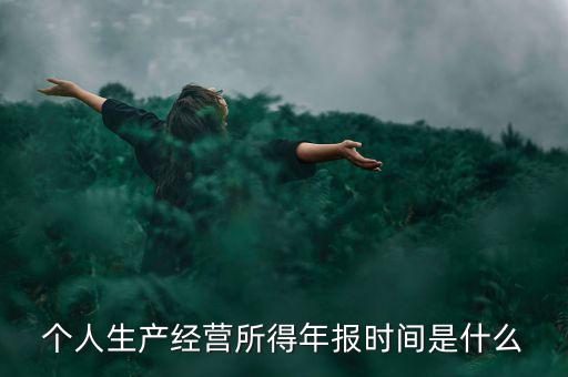 個人經營所得是什么時候申報，個人所得稅什么時候申報