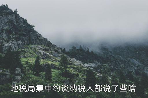 國地稅約談是什么意思，地稅局集中約談納稅人都說了些啥