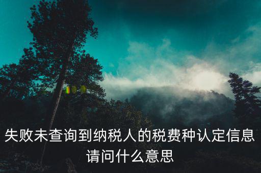 什么是未找到附稅認定信息，個稅申報顯示未獲得單位稅種認定信息是怎么回事