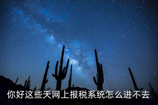 為什么個(gè)稅系統(tǒng)打不開(kāi)，你好這些天網(wǎng)上報(bào)稅系統(tǒng)怎么進(jìn)不去