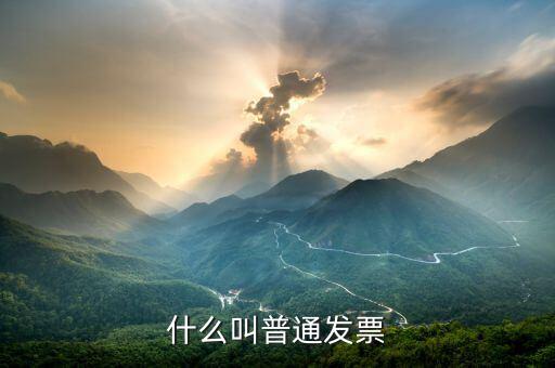 普通發(fā)票是什么，什么是普通發(fā)票