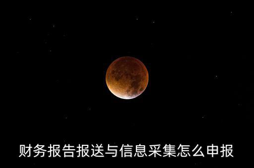 財務(wù)報送與信息采集是什么，財務(wù)報告報送與信息采集怎么申報