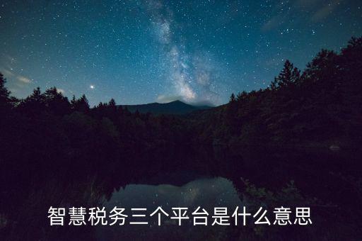 智慧地稅指什么意思，智慧稅務(wù)三個(gè)平臺(tái)是什么意思