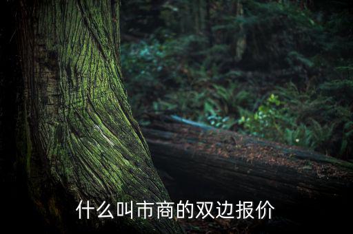 什么是雙邊定價，什么叫市商的雙邊報價