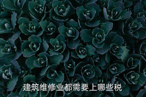 房屋修理交什么稅，維修費(fèi)交什么稅