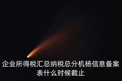 匯總所得稅備案什么時(shí)間，備案應(yīng)該在什么時(shí)候進(jìn)行求解