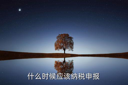 消費稅什么時候申報，什么時候應該納稅申報