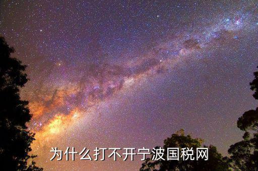 寧波國稅app為什么登陸不上，為什么打不開寧波國稅網(wǎng)