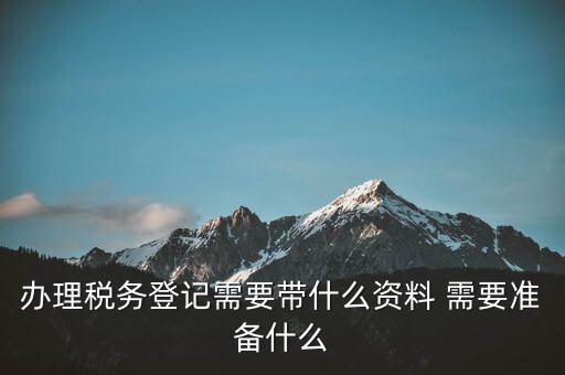 稅務(wù)局登記需要什么資料，稅務(wù)登記 代辦需要什么手續(xù)