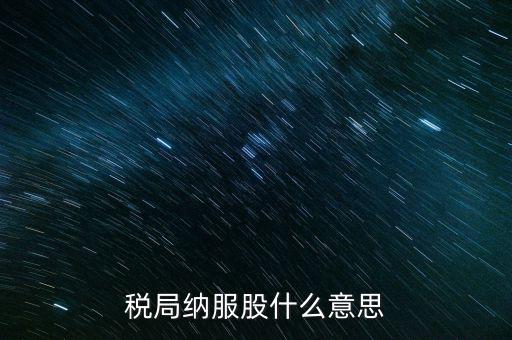 稅收中的納服是指什么，國稅局納服科是干什么的