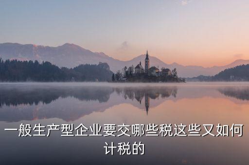 生產(chǎn)型企業(yè)交什么稅，一般生產(chǎn)型企業(yè)要交哪些稅這些又如何計稅的