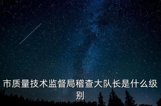 顯稽查局長是什么級別，市質(zhì)量技術(shù)監(jiān)督局稽查大隊(duì)長是什么級別