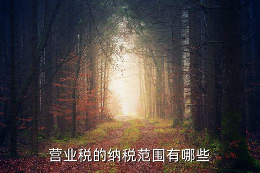 什么經(jīng)營范圍可以開營業(yè)稅，營業(yè)稅的納稅范圍有哪些