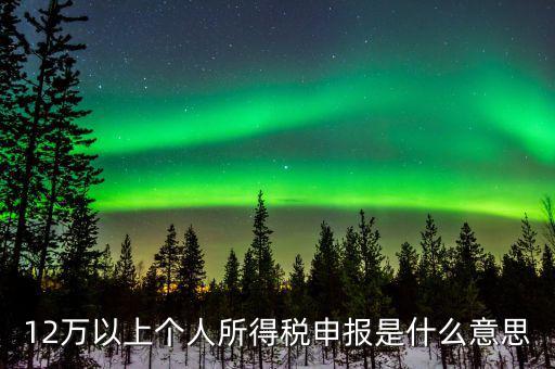 十二萬申報有什么用，第一次進行12萬個稅申報有哪些注意點