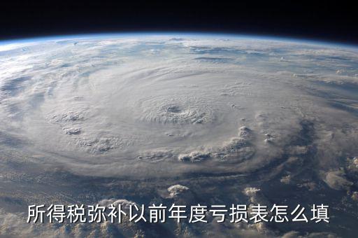 地稅彌補(bǔ)以前年度虧損填什么，所得稅彌補(bǔ)以前年度虧損表怎么填