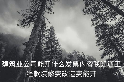 建筑業(yè)開(kāi)票開(kāi)什么內(nèi)容，建筑行業(yè)需要開(kāi)些什么票