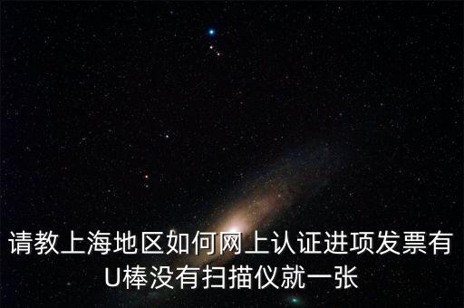 上海 u棒派什么用，請教上海地區(qū)如何網(wǎng)上認證進項發(fā)票有U棒沒有掃描儀就一張