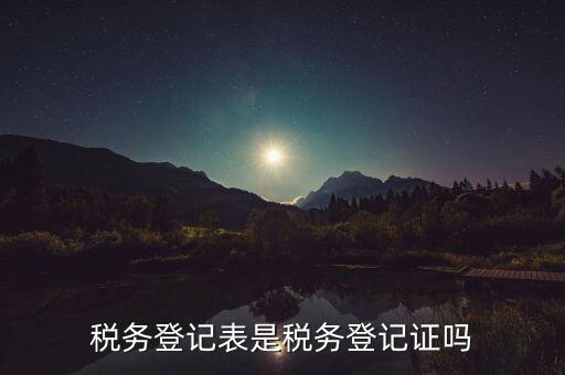 納稅登記表是什么，稅務(wù)登記表是什么啊
