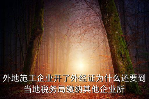 外經(jīng)證為什么要繳銷，到國(guó)稅開的外行證為什么要去撤銷