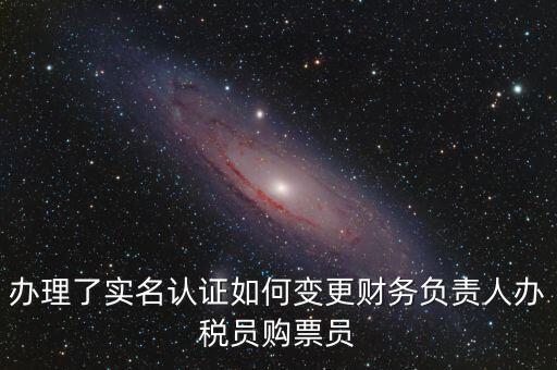 辦稅員在什么網上變更，辦理了實名認證如何變更財務負責人辦稅員購票員