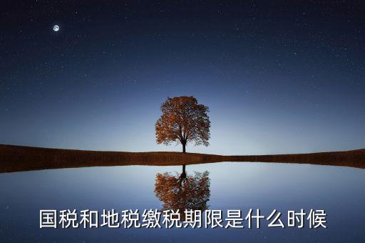椒江國地稅什么時候交，國稅和地稅繳稅期限是什么時候