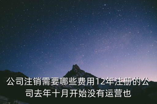 企業(yè)注銷要交些什么稅，公司注銷需要哪些費用12年注冊的公司去年十月開始沒有運營也