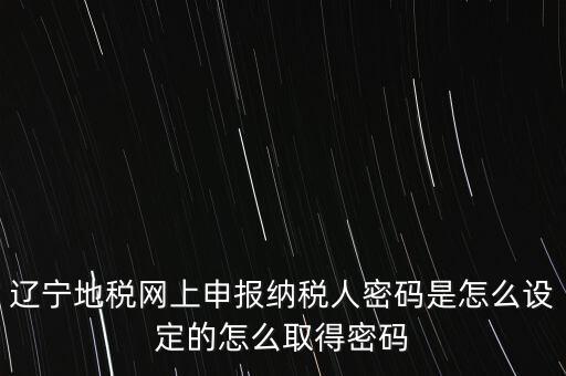 地稅網(wǎng)上自然人申報(bào)密碼是什么，地稅申報(bào)的用戶名和密碼是什么